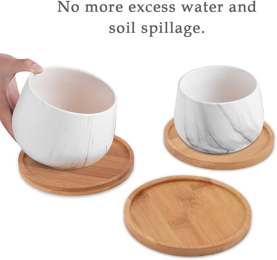 Marble & Cork Coaster Set (6-Pack)