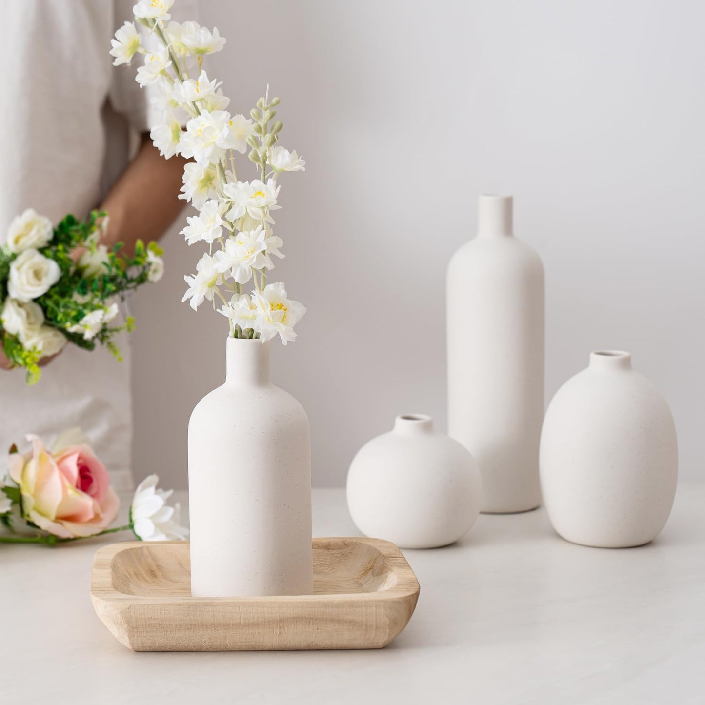 Minimalist Ceramic Vase Set (3-Pack)