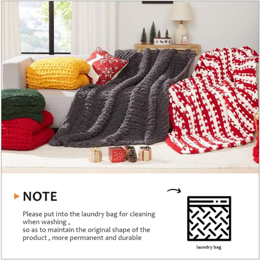 Cozy Knitted Throw Blanket