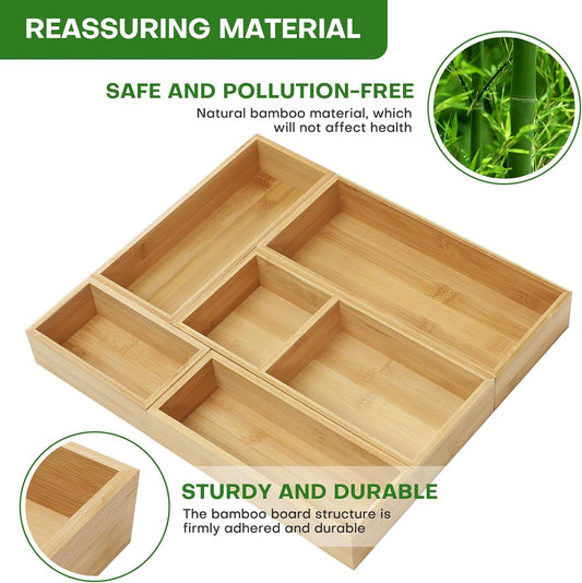 Bamboo Desk & Drawer Organizer