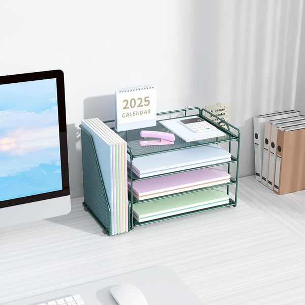 Wooden Desktop Organizer with Drawer