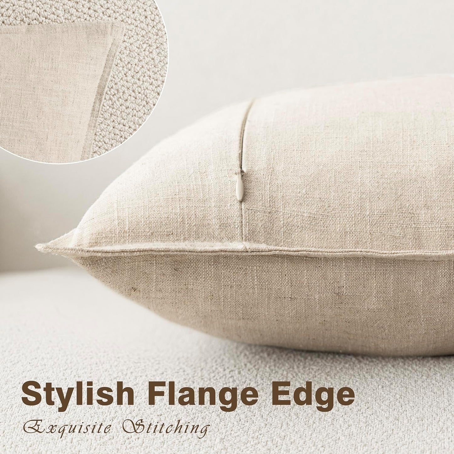 Decorative Linen Cushion Covers (Set of 4)