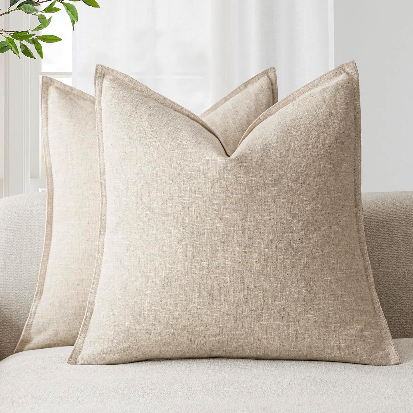 Decorative Linen Cushion Covers (Set of 4)